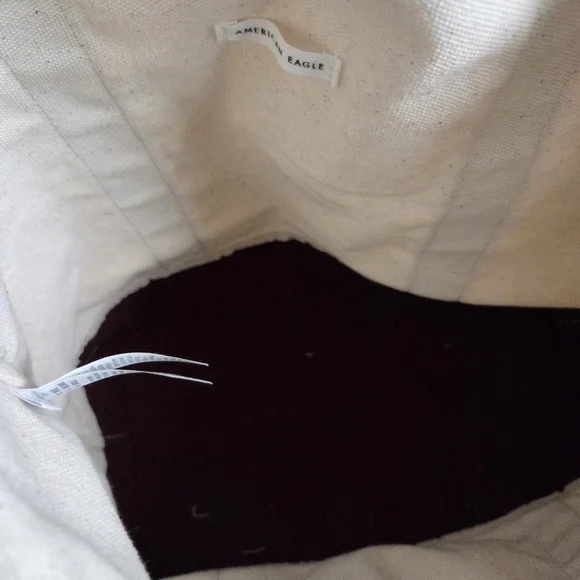 American Eagle Cotton Canvas Snoopy Bow Tote Bag - Picture 3 of 4